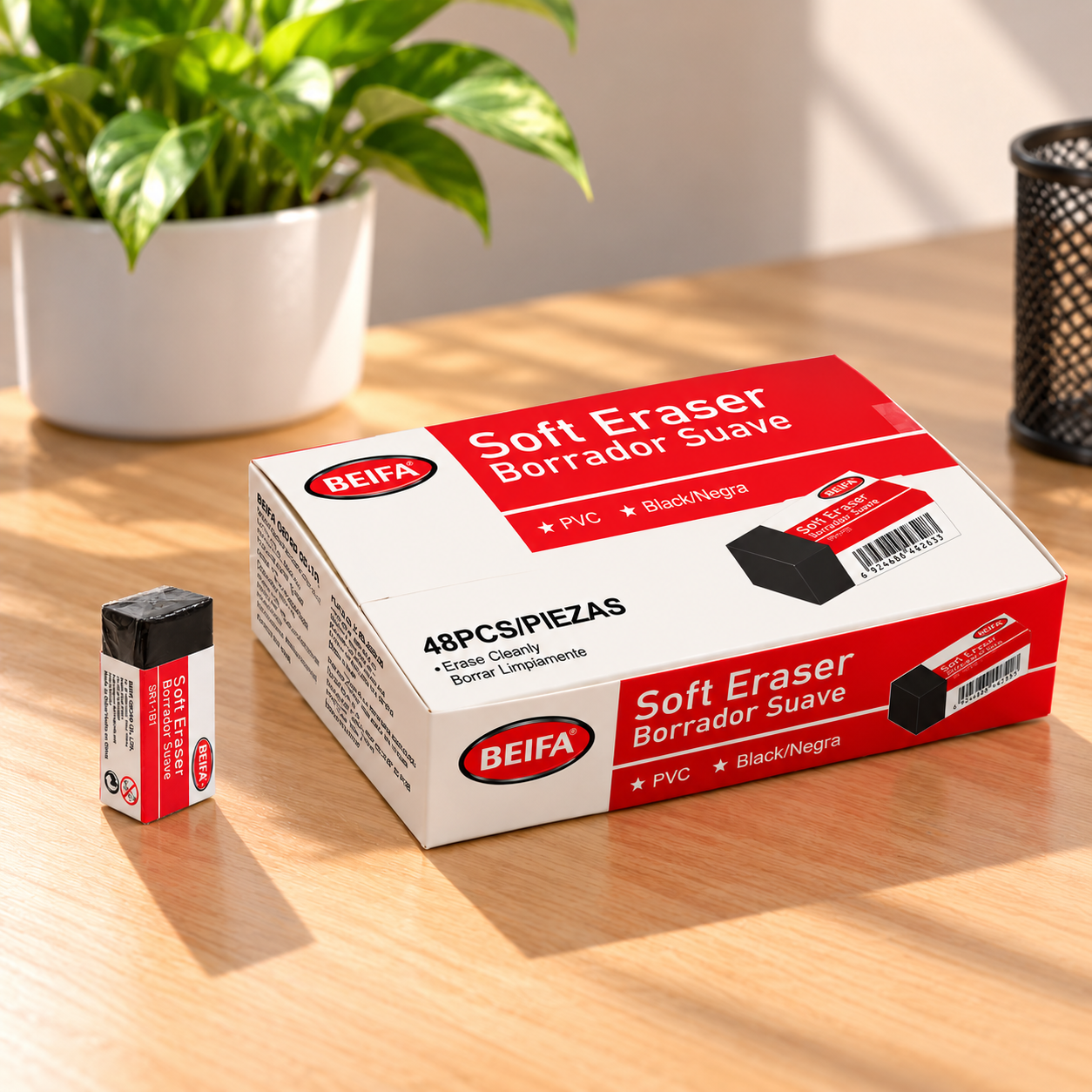 BEIFA Black Eraser 3,2x1,5x1,2cm (48 pcs) - 48/1152 pcs