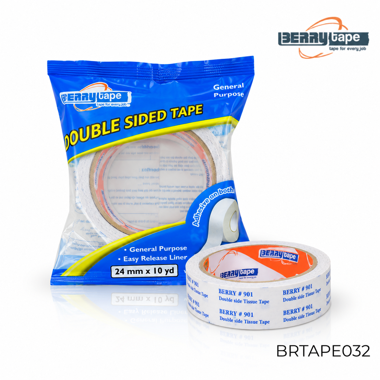 BERRY DOUBLE TAPE 24MM X 9 Meter