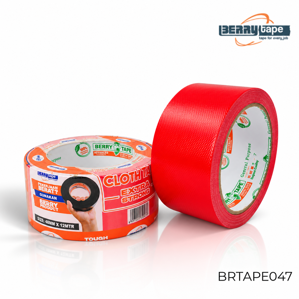 BERRY PB LINEN / CLOTH TAPE SR - MERAH 48 X 12 Meter