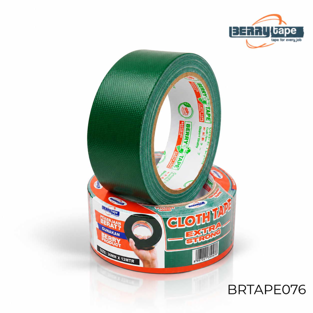 BERRY PB LINEN / CLOTH TAPE TYPE SR - HIJAU 36 X 12 Meter