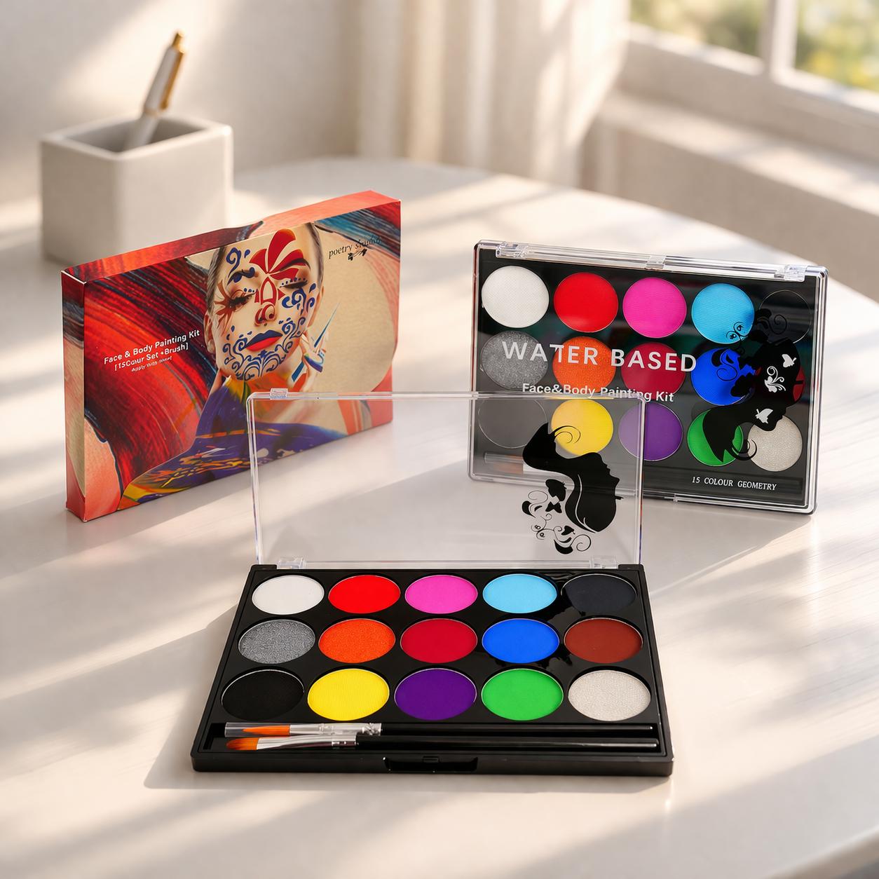 G-BP10 / FC150515 Colors Face Paint Brush Set