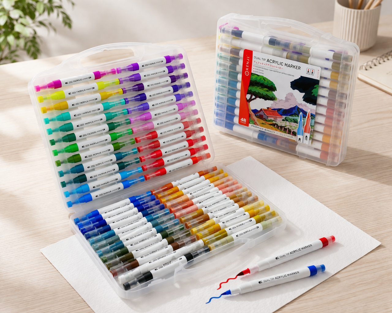 Dual Tip Acrylic Marker48 Colors