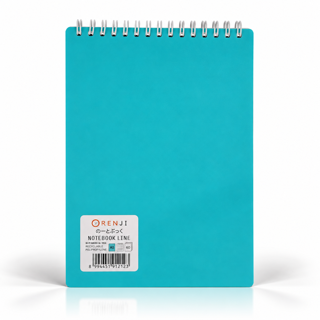 ORENJI Notebook Neon PP Cover Colour A5 LINE Spiral Atas - Tosca