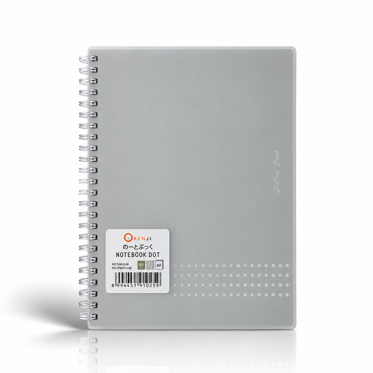 Orenji DOT Notebook A5 Pastel Color Soft Grey