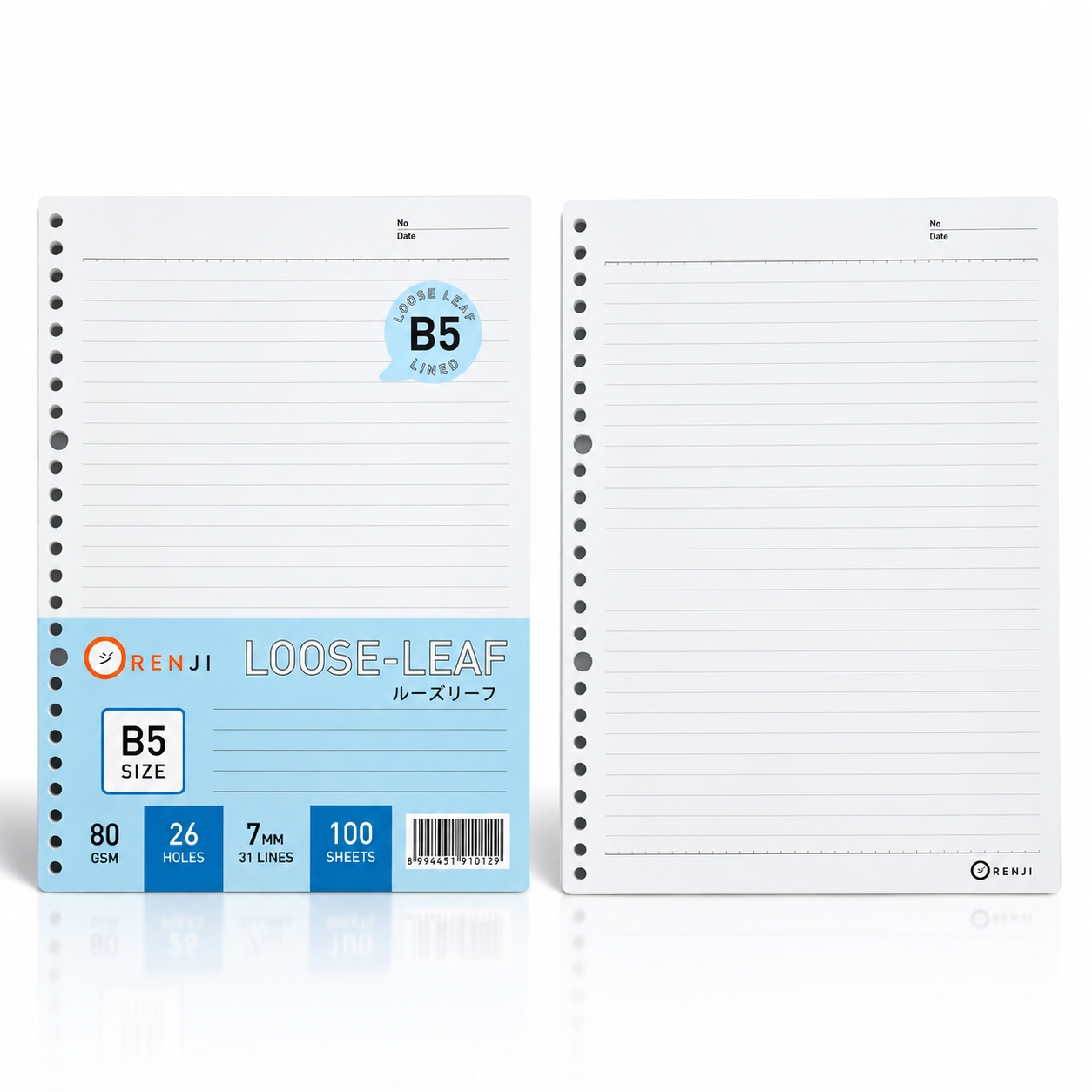 Loose Leaf B5 - 100 Sheet (80 gsm) - Line