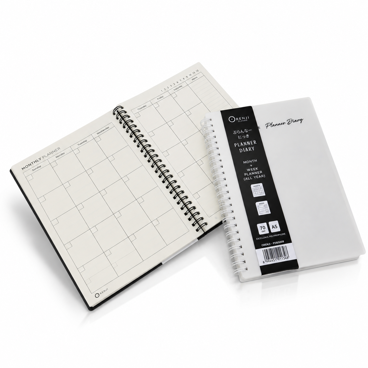 Orenji Planner Diary A5 Putih