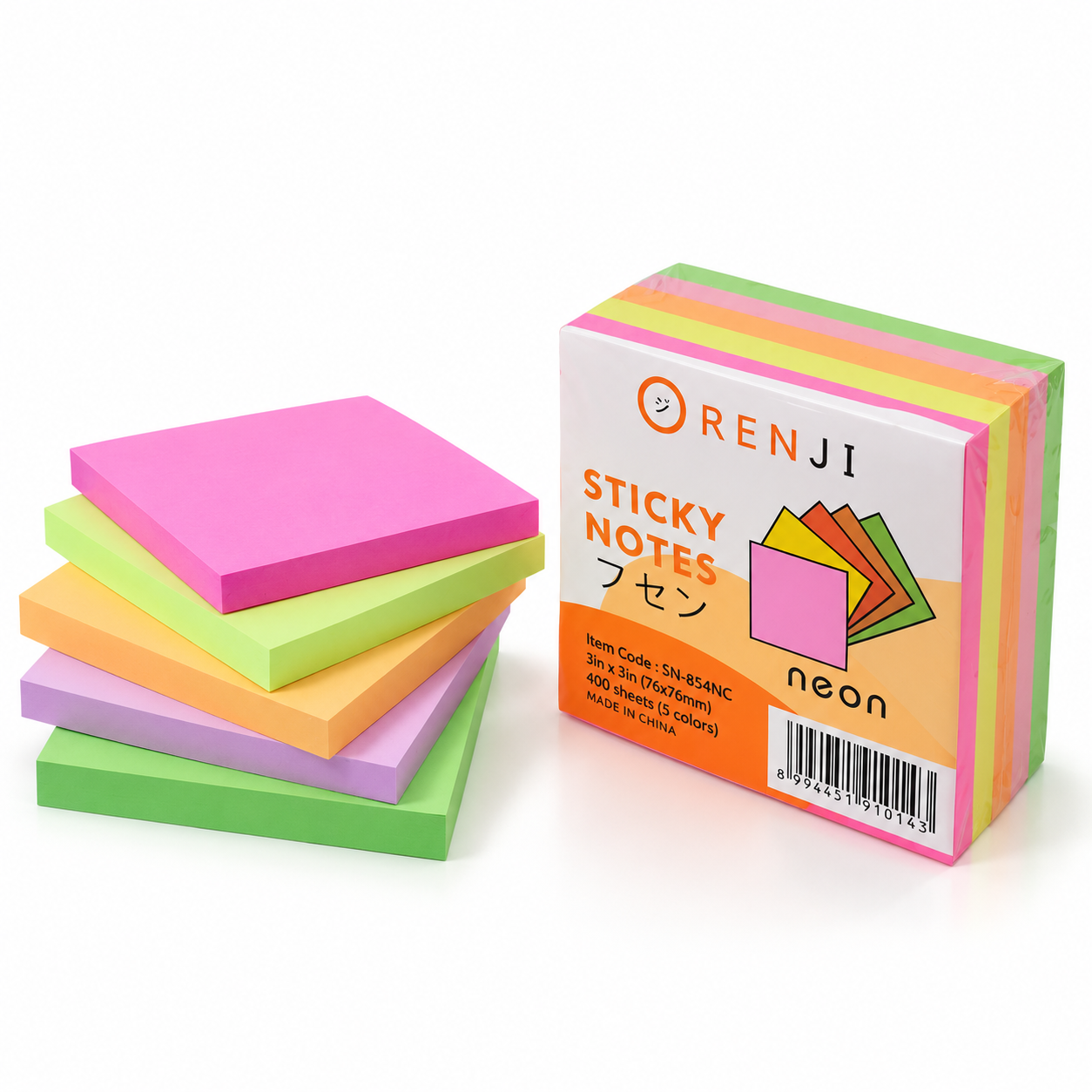 Sticky Notes 854 (5 warna) 400 lbr, 76x76mm Neon