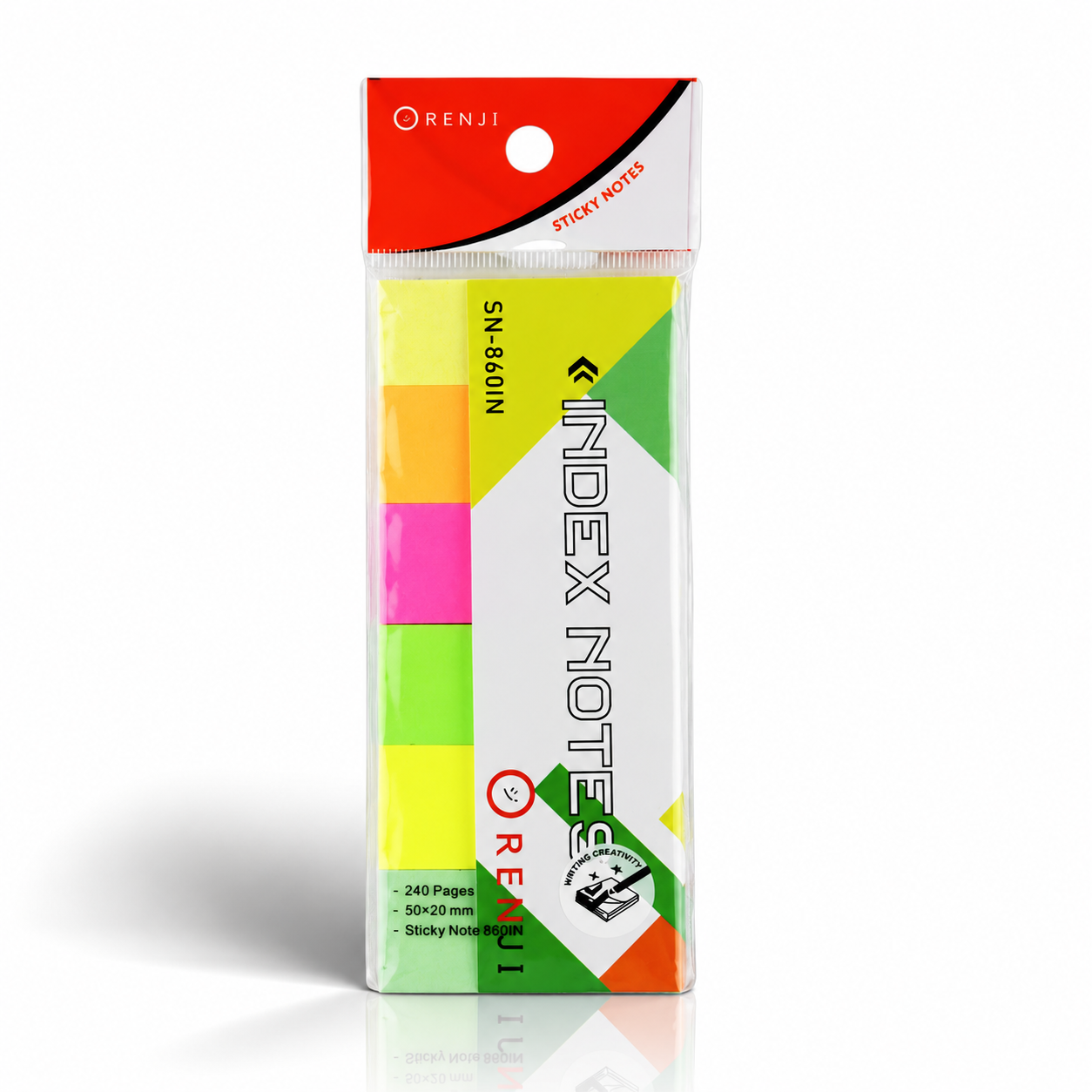 INDEX NOTE 6 warna, 40 lbr/ warna 50x20 mm Mix (1 Standar Yellow, 4 Neon, 1 Pastel)