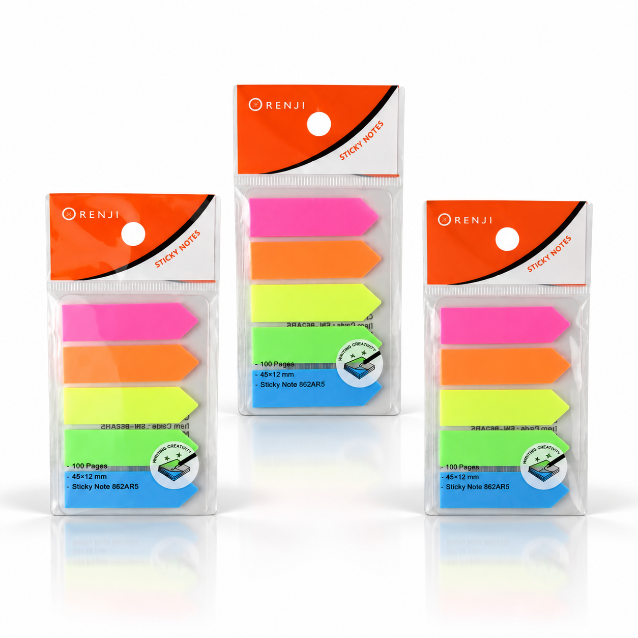 STICKY ARROW (Plastic  5 warna, 20 lbr/ warna 45x12 mm Neon