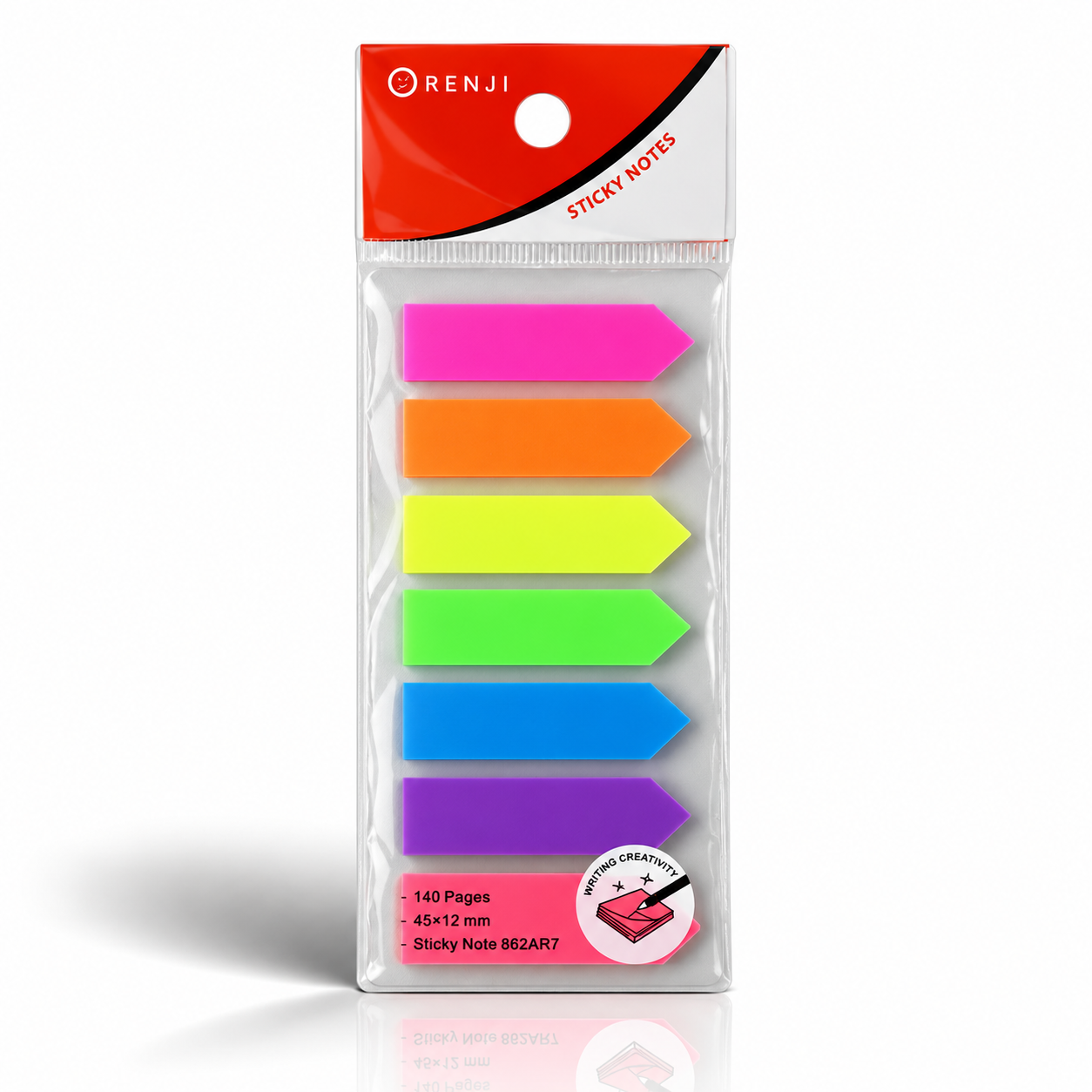 STICKY ARROW (Plastic ) 7 warna, 20 lbr/ warna 45x12 mm Neon